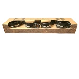 Maison Cafe 4oz Espresso Mugs Set Of 4 NWOT